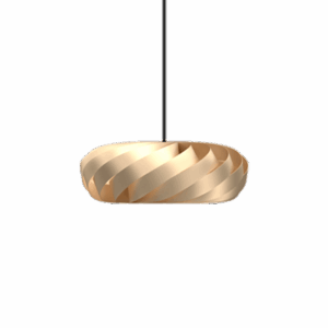 TR5 pendel, alu/guld, 40 x 18 cm