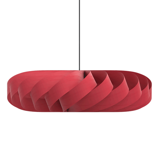 TR5 pendel, birk/rød, 100 x 30 cm