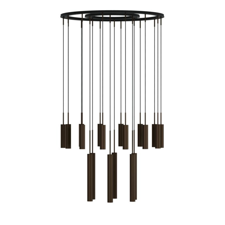 Tubulaire Lysekrone 20 Aluminium/Anodiseret Bronze