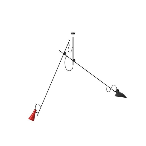 VV Cinquanta Loftlampe Suspension Sort/Rød