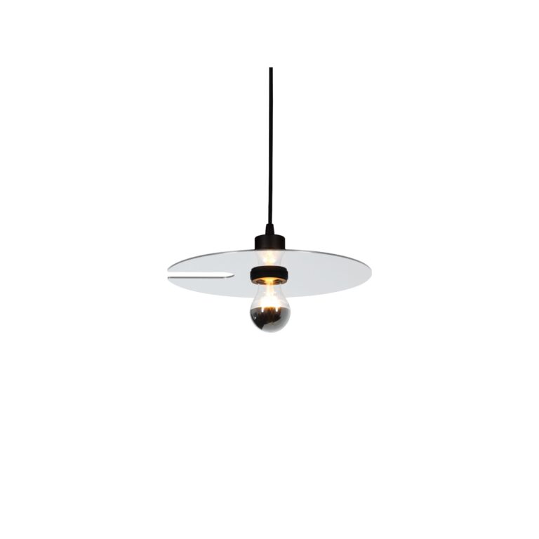 Wever & Ducré MIRRO 1.0 Pendel Mat Sort/Glossy Aluminium